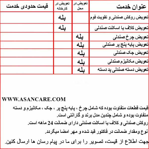 تعویض روکش صندلی